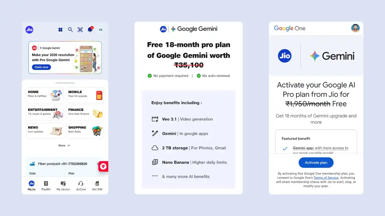 Free 18 months pro plan of Google Gemini worth rs.35100